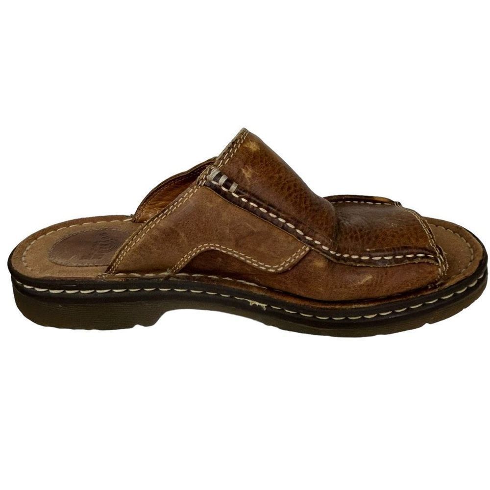 Dr. Martens Doc sandals mens size 9 slides brown leather slip on